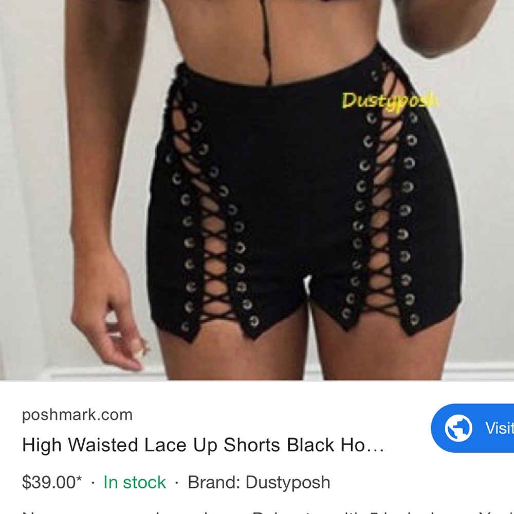 Lace up shorts